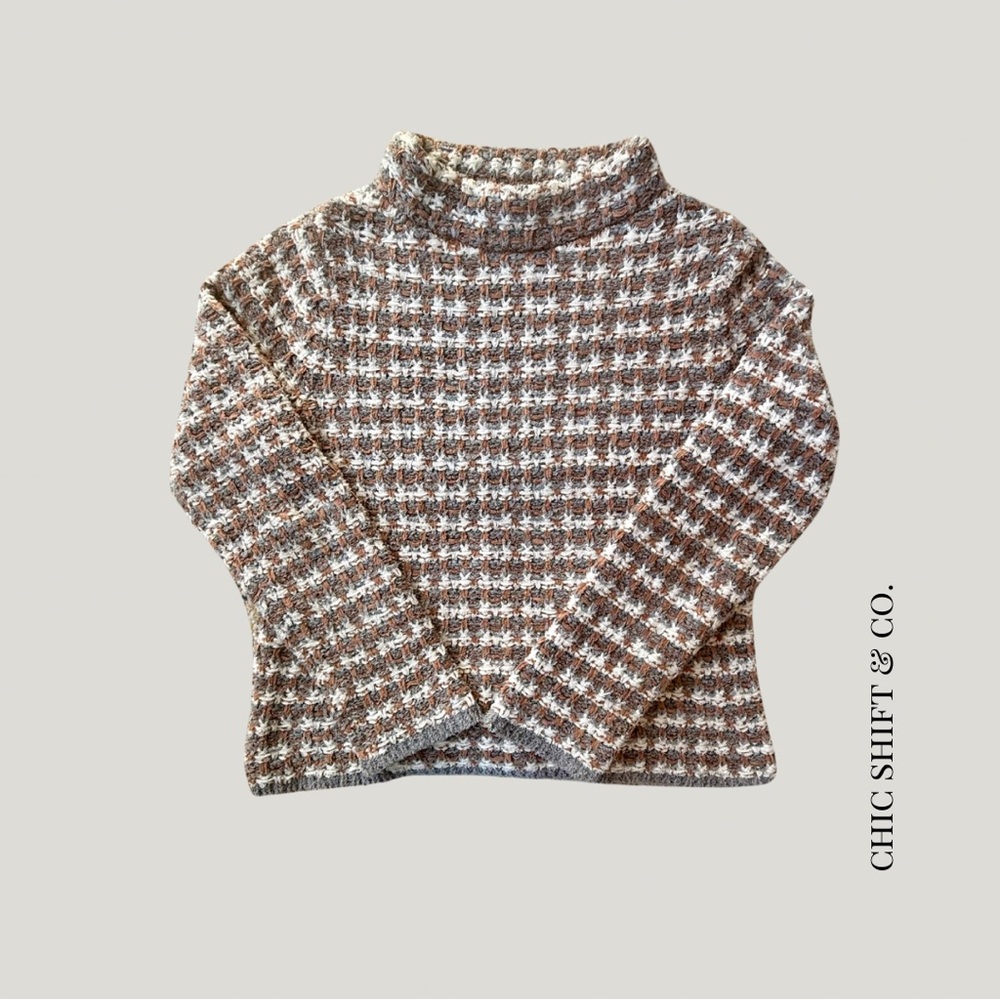 Ann Taylor | Tweedy Funnel Neck Sweater | Small
